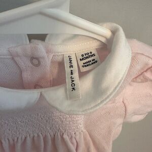 BABY HEART POINTELLE COLLARED ROMPER